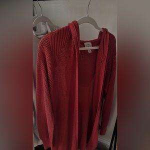 Coral/redish cardigan